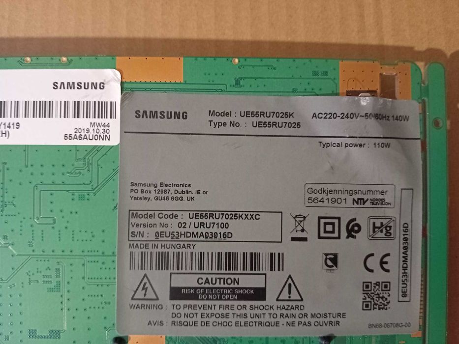 placa  para tv Samsung eu55ru7025k
