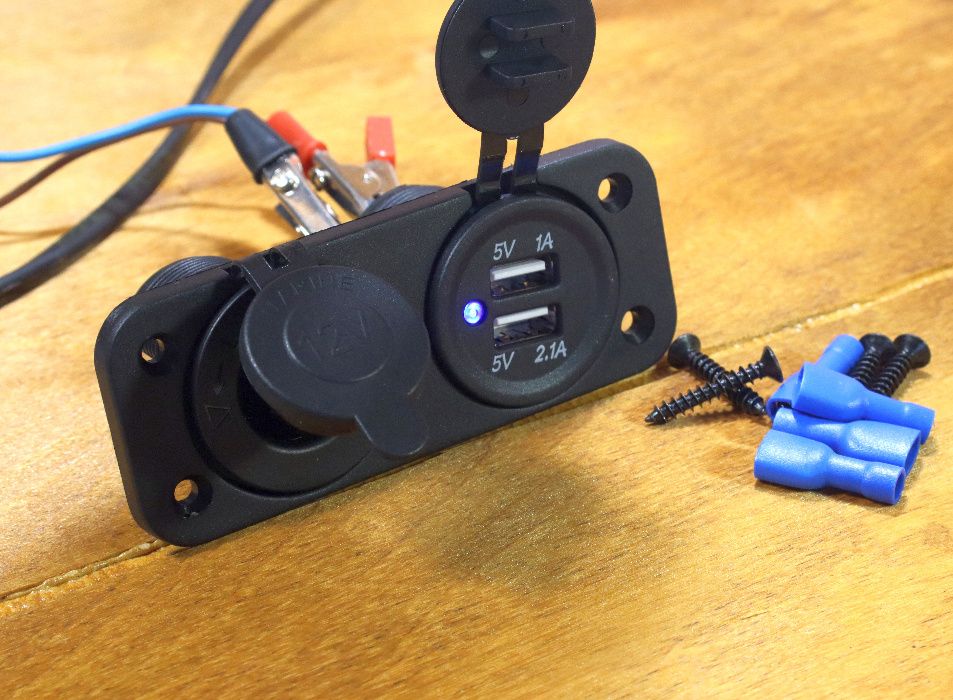 Зарядное usb устройство с прикуривателем. Twin Charging. 2 в 1.