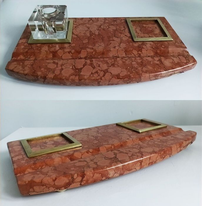 Art Deco  marmurowy zestaw biurkowy z lat 20/30