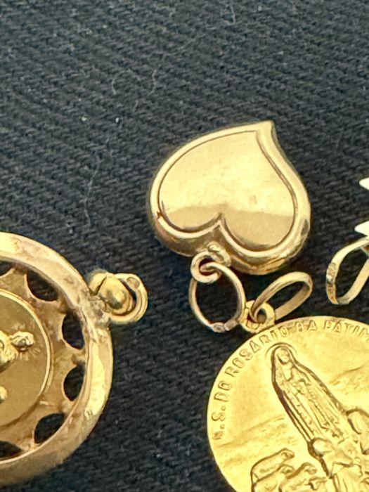 4 pendentes ouro português 19.2k