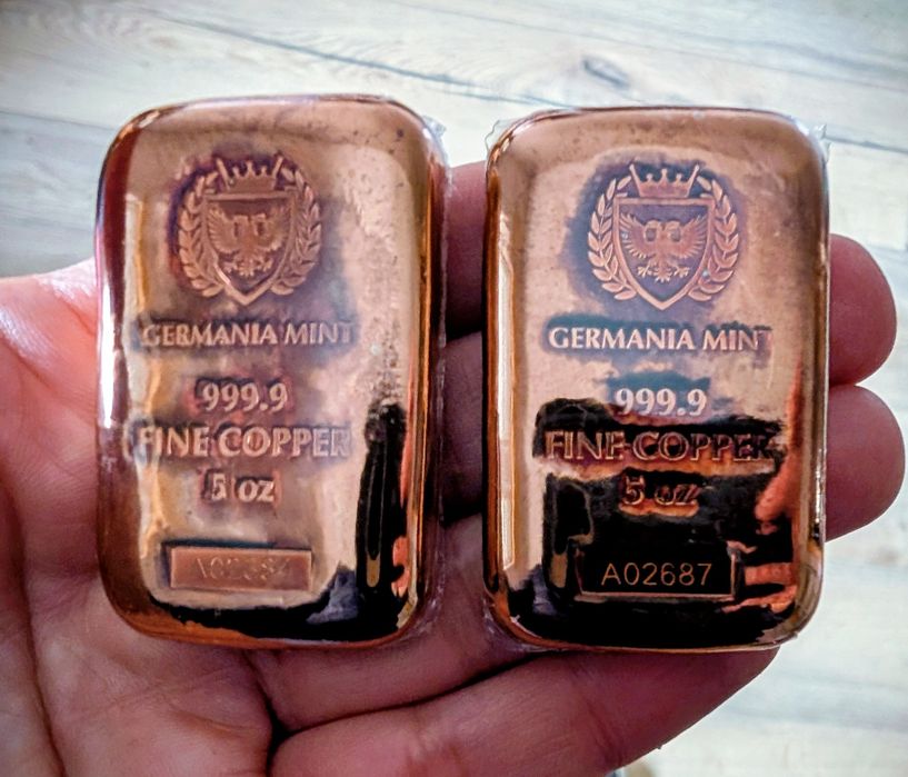 4 barras de cobre puro