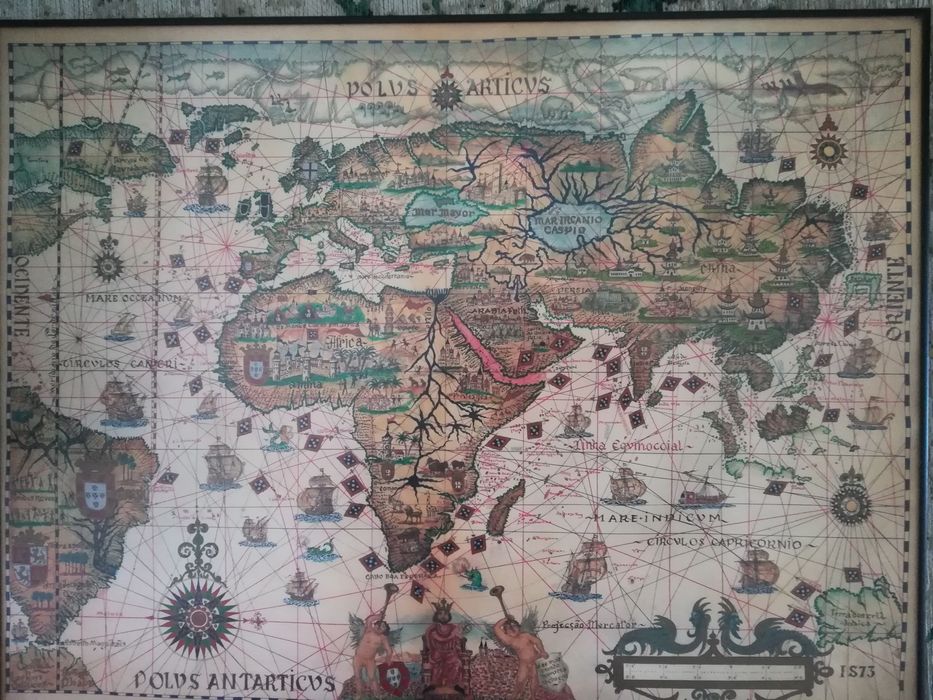 Quadro carta do mundo