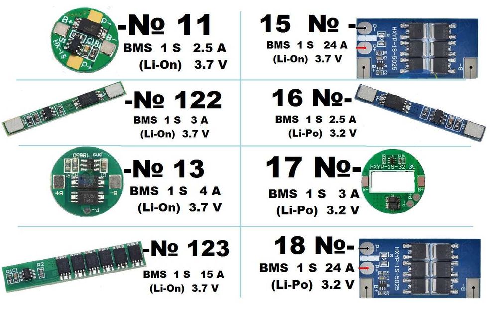 Плата  Bms (контроль заряда для аккумуляторных сборок)
