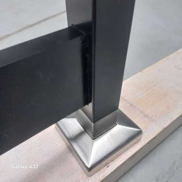 klasyczna balustrada aluminiowa malowana proszkowo, barierka