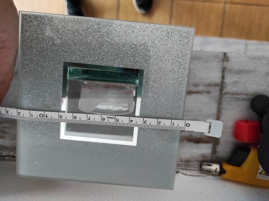 Świecznik srebrny 12x12 cm z lustrem