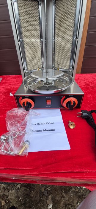 Opiekacz Do Kebaba Gazowy Domowy LPG 3000W Profesjonalny Grill Pionowy