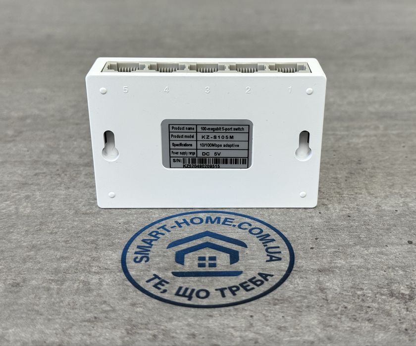 ‼️ Свитч на 5 портов 100 Мбит коммутатор для интернета видеонаблюдение