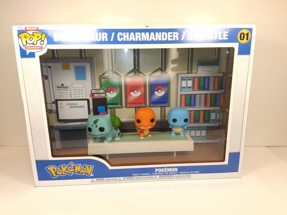 Q172 Figurka Funko Pop Deluxe Moment Pokemon Bulbasaur Charmander Squirtle 01 Zestaw Znakomity Prezent Dla Kolekcjonera I Fana Anime Oryginalny Duzy