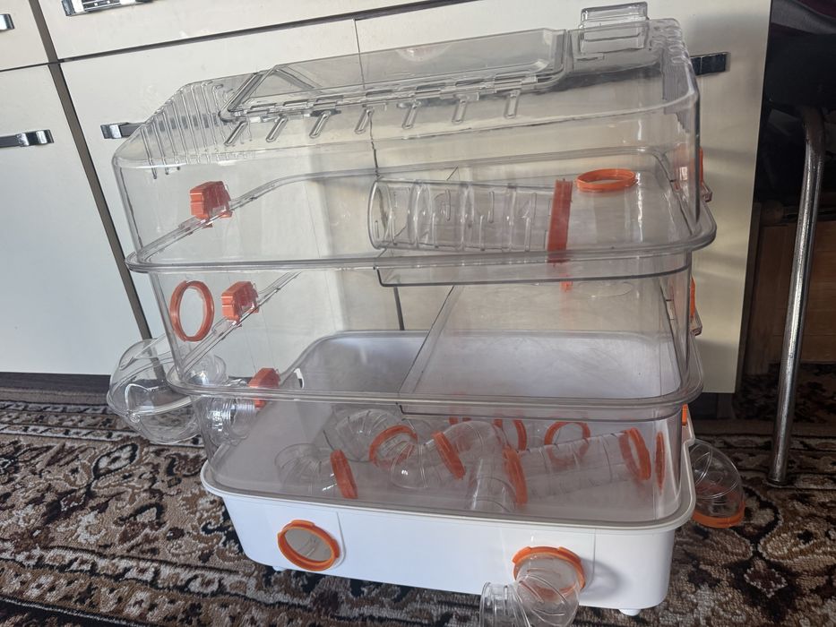 Gaiola hamster 3 niveis com acessorios