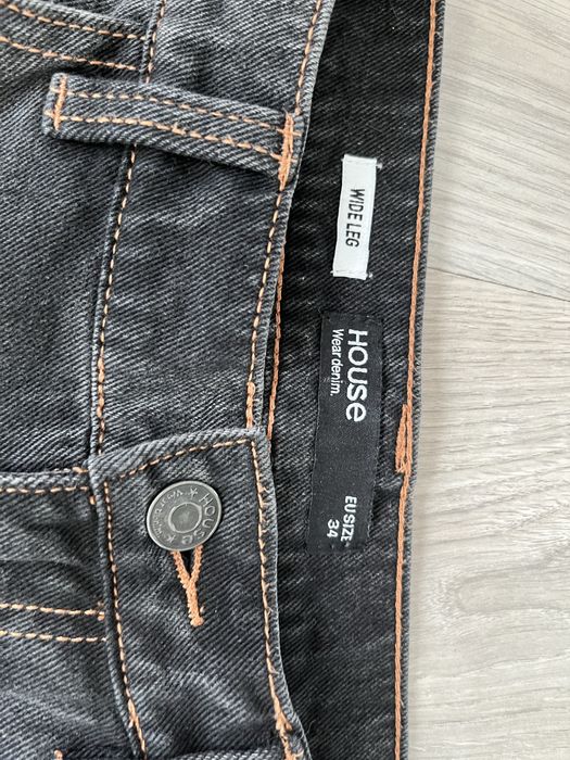 Джинси черные wide leg