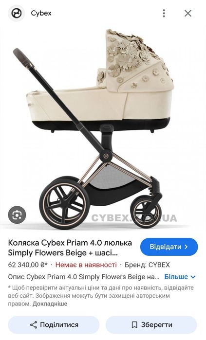 Коляска Cybex Priam lux 4.0 simply flowers
