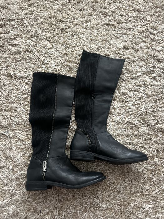 Сапожки високі демісезонні натуральна шкіра 38 розмір