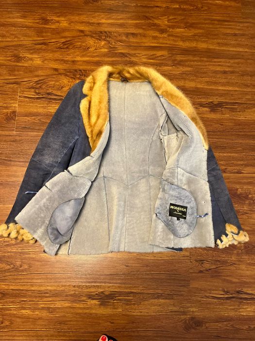 Дублянка з коміром з норки