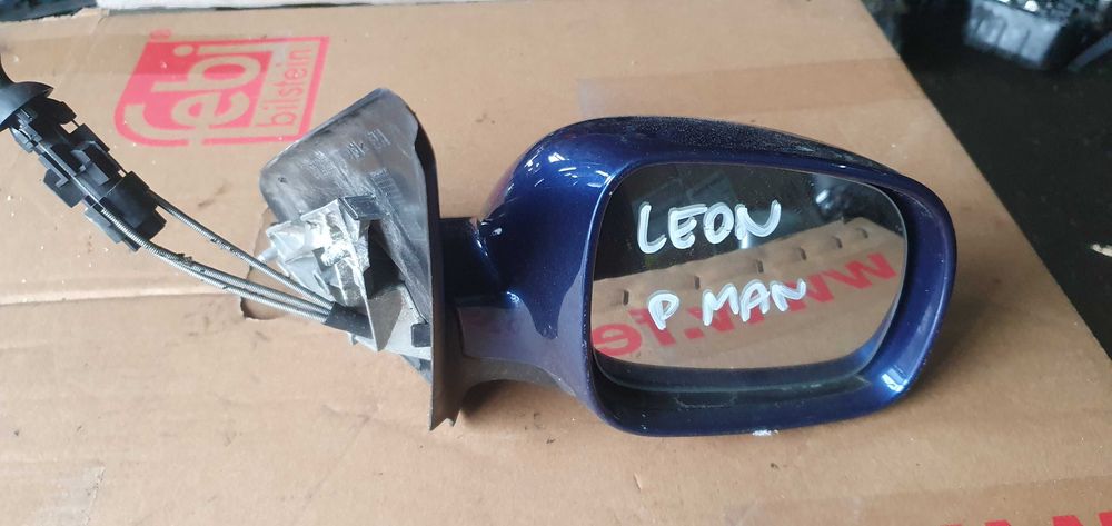 Lut6 Lusterko prawe pasażera seat leon I manualne granatowe wysyłka
