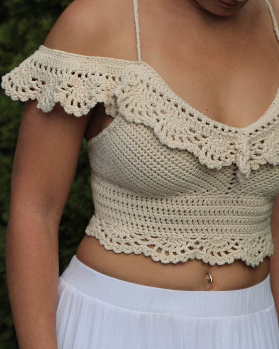 Top ręcznie robiony, 100% bawełna, boho, lato, festiwal.