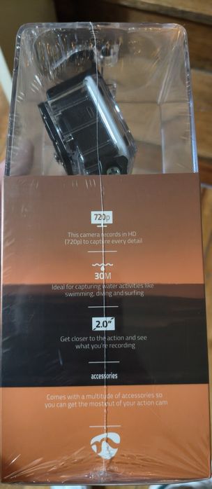 Câmera de Ação Nedis  – Nova e Selada