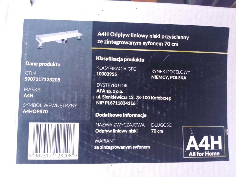 Odpływ liniowy przyścienny