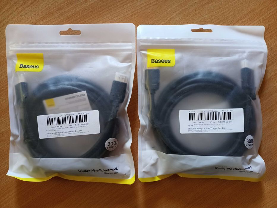 2 x Kabel Baseus HDMI męskie - HDMI męskie 2.0 długość 3 m