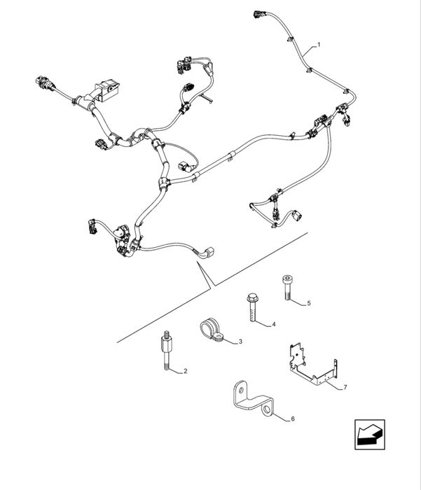 Жгут (проводка) ДВС, Case, New Holland (5802229060)