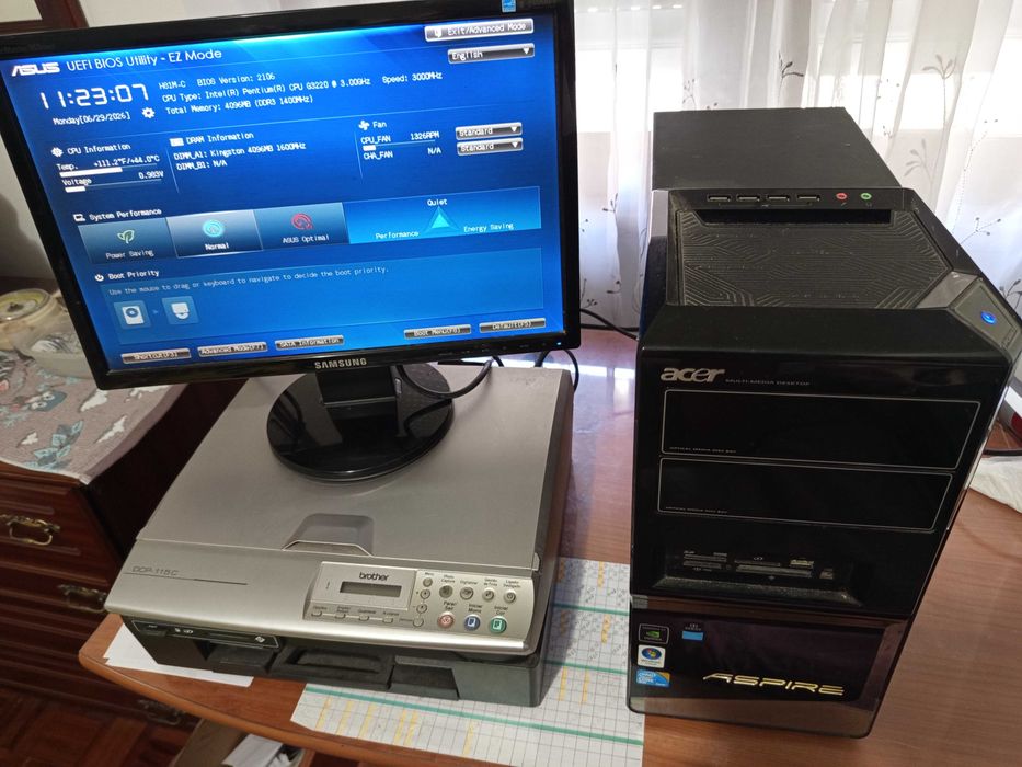 computador, empressora, monitor