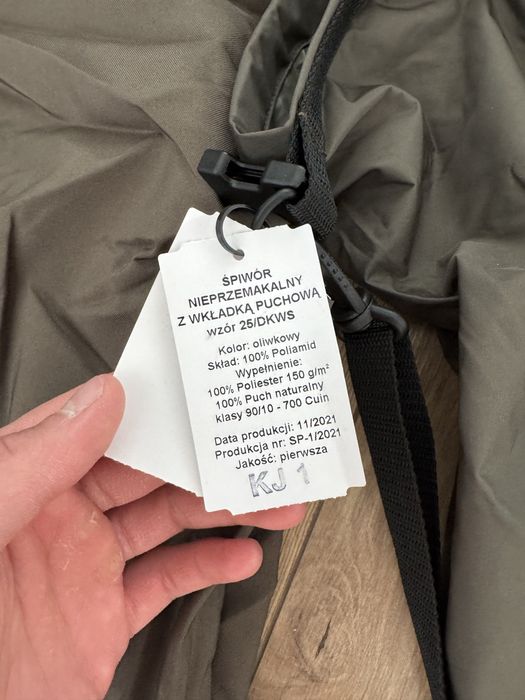 Śpiwór wojsk specjalnych dkws 25 ws nieprzemakalny puchowy wojskowy