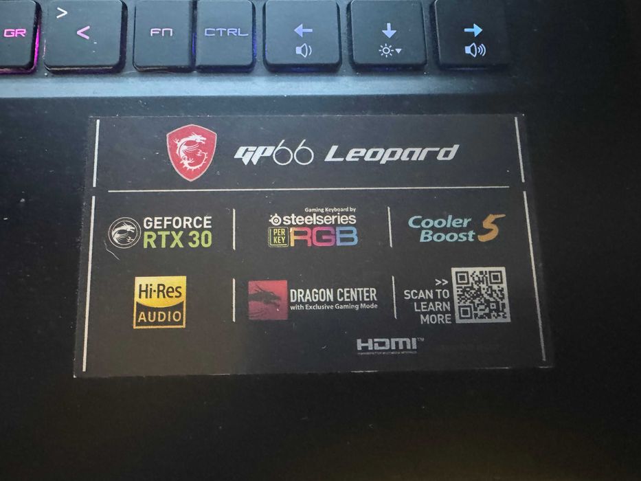 MSI GP66 Leopard 10UE (RTX3060 / 16GB RAM / 1 TB) - Como novo