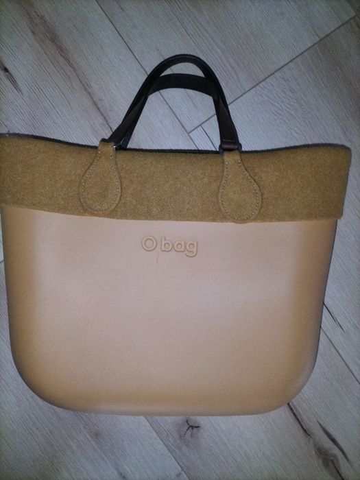 Стильна сумка Сумка O bag Original, гірчична з фетровим верхом