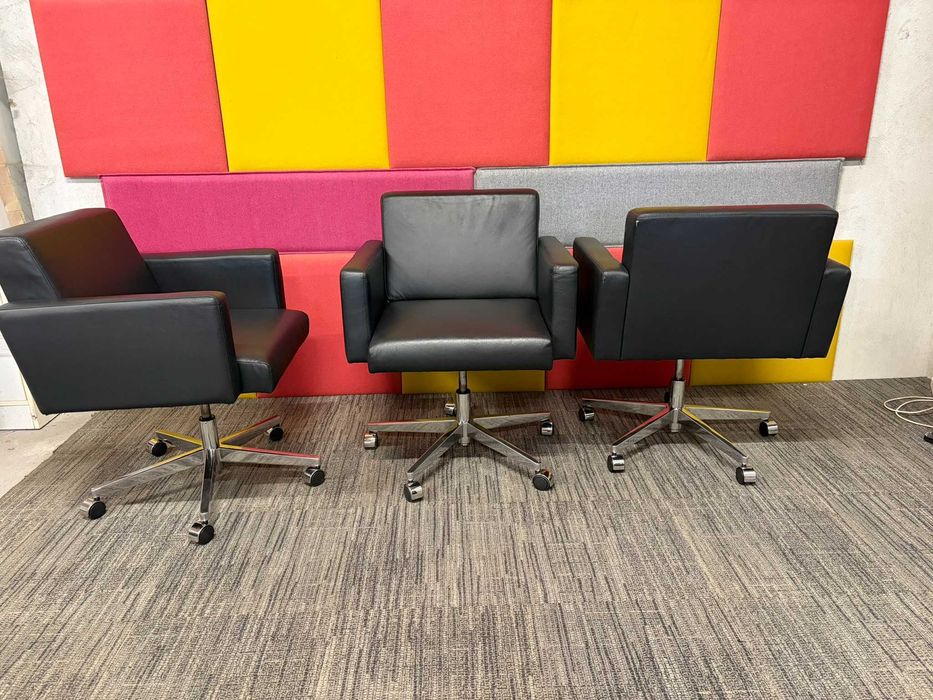 Fotel obrotowy skórzany konferencyjny lounge klubowy piękne!