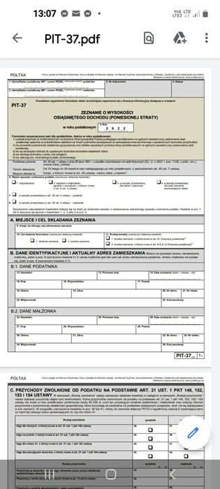 Rozliczenie PIT-37 za 2025 rok