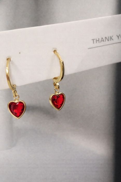 Kolczyki czerwone serca