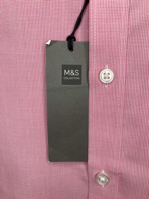 Рубашка M&S Collection Slim Fit — новая с бирками, британская классика по доступной цене!