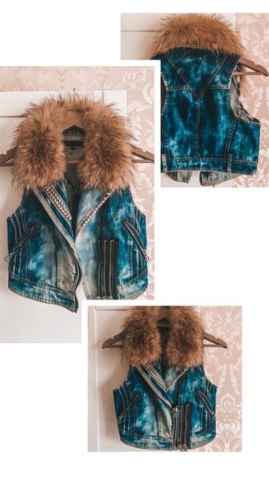 Стильна джинсовка з хутром