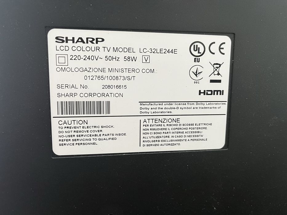 Telewizor sharp lcd colour tv model lc 32le244e