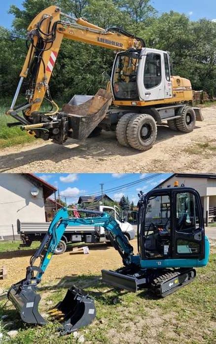 Usługi Koparką, Minikoparką i Wywrotką wynajem roboty ziemne transport