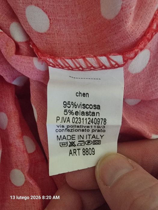 Wiskozowa sukienka w grochy