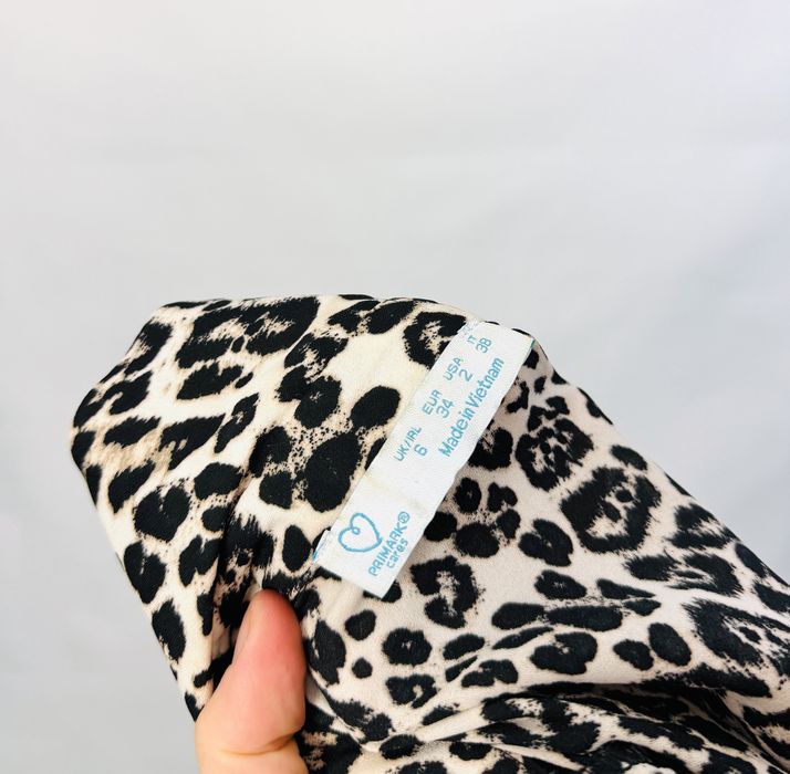 Koszula w cętki beżowo-czarna XS 34