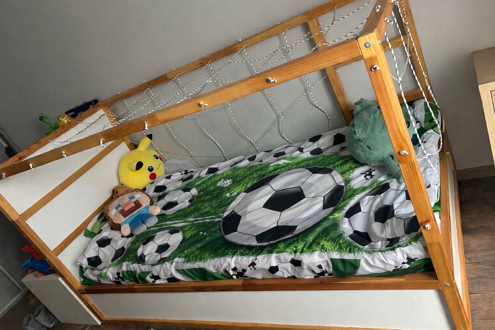 Lozko ikea kura przerobione na bramkę pilkarska dla chlopca stan bdb