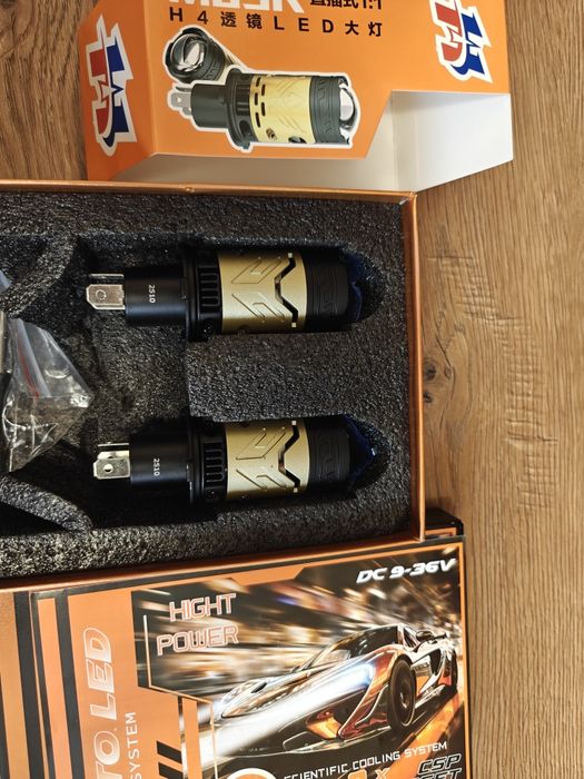 Міні Лінзи H4 LED F90, F90 mini, G2 шторка Чітка СТГ  Canbus. Комплект