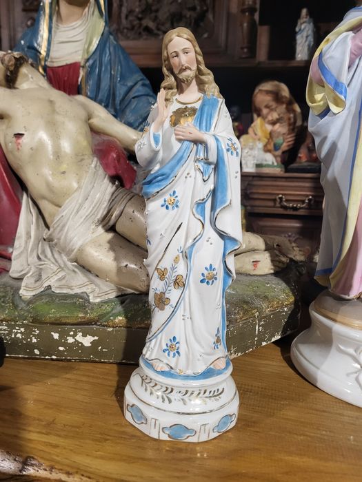 Pan Jezus biskwit figurka Najświętsze Serce