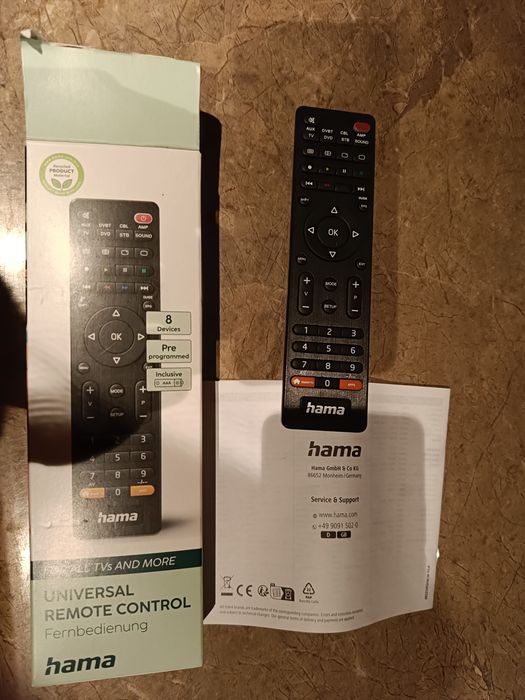 Pilot uniwersalny Hama nowy na 4 lub 8 urządzeń