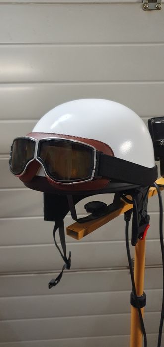 Kask orzeszek prl gogle