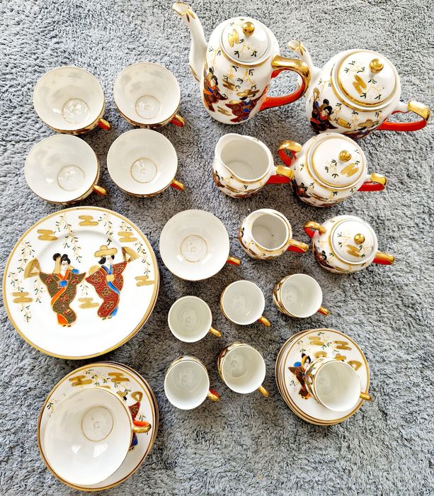 Serviço Chá/Café Porcelana Japonesa Casca Ovo