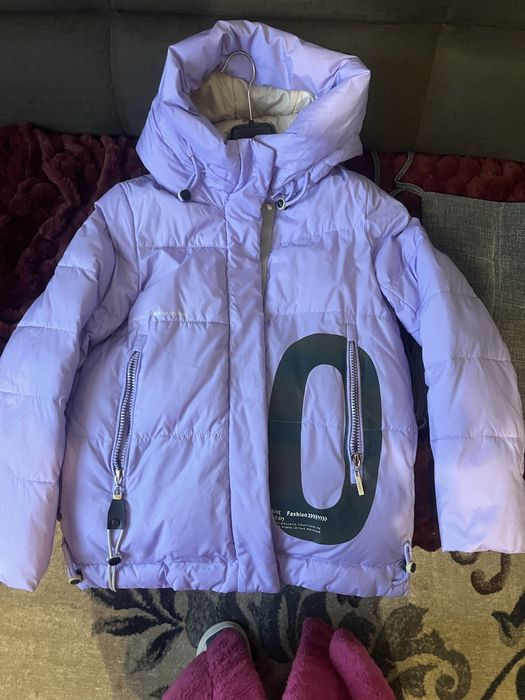 Лавандова зимова куртка