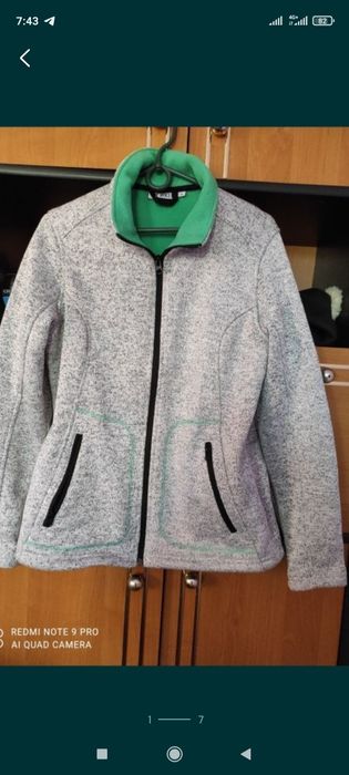 Меланжева кофта- софтшелка в ідеалі+ легінси з перфорацією