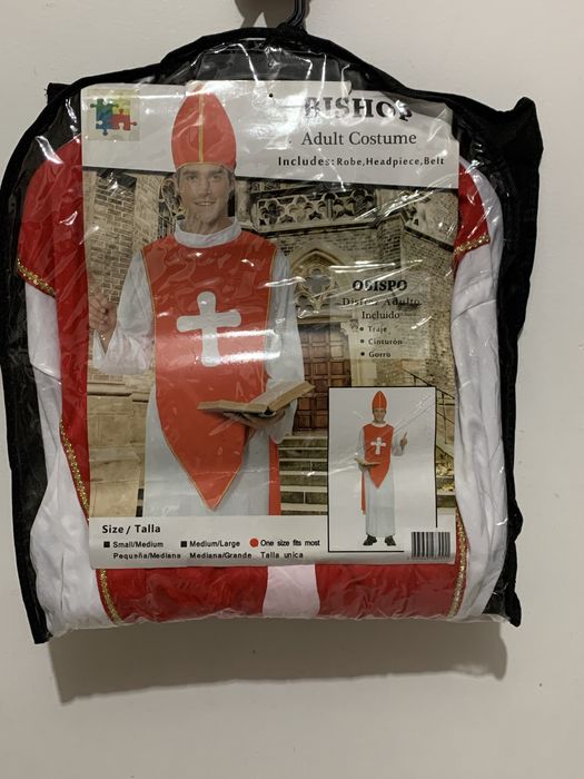 disfarce de bispo (carnaval) - adulto