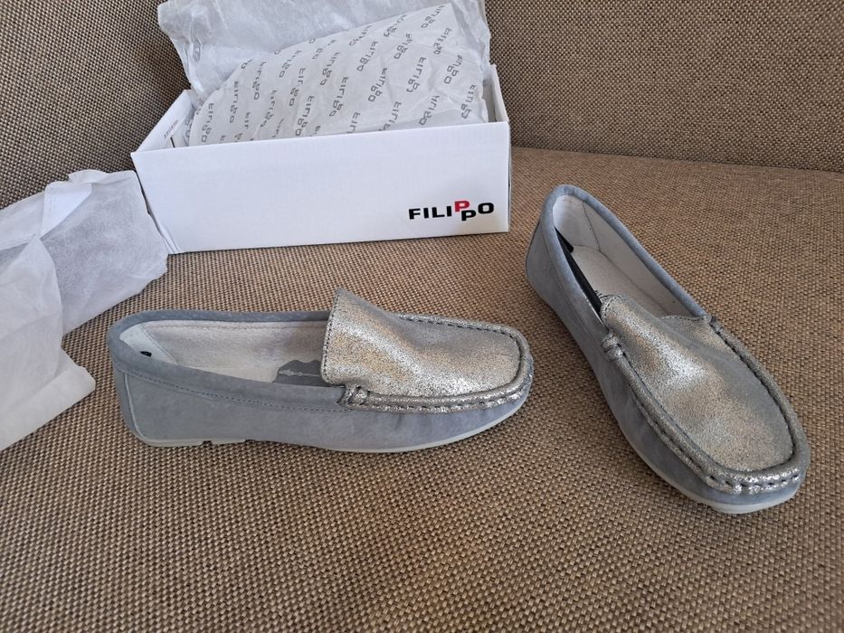 Мокасини жіночі, замш, сірі, 36р.