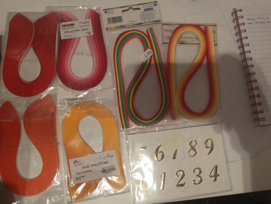 Quilling paski ozdoby