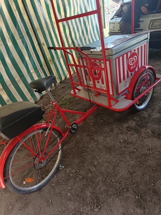 Triciclo carrinho arca de frio e com side car