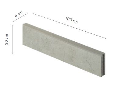 OBRZEŻE BETONOWE trawnikowe 6X20X100 GRAFIT kostka Łódź