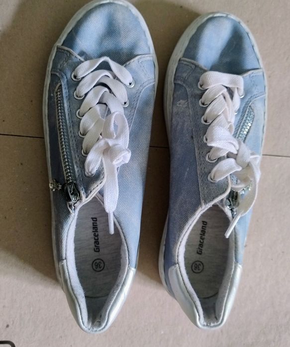 Кеди жіночі, блакитні, 36